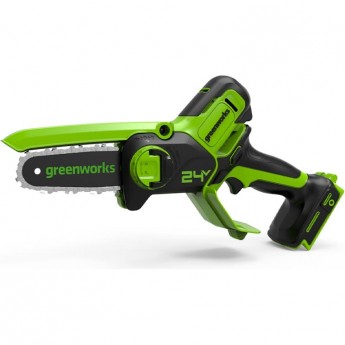 Цепная мини пила аккумуляторная GREENWORKS, 24V, 15см, бесщеточная Цепная мини пила аккумуляторная GREENWORKS, 24V, 15см, бесщеточная