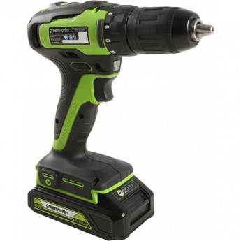 Дрель-шуруповерт аккумуляторная GREENWORKS GD24DD35K2 24V c 1хАКБ 2 А.ч и ЗУ в кейсе Дрель-шуруповерт аккумуляторная GREENWORKS GD24DD35K2 24V c 1хАКБ 2 А.ч и ЗУ в кейсе