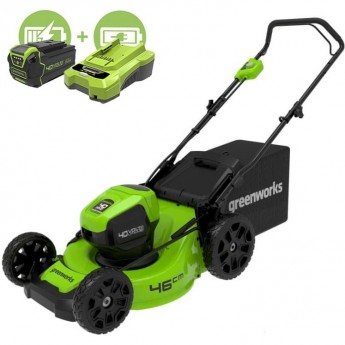 Газонокосилка аккумуляторная бесщеточная GREENWORKS GD40LM46HP 40V (46 см) без АКБ и ЗУ Газонокосилка аккумуляторная бесщеточная GREENWORKS GD40LM46HP 40V (46 см) без АКБ и ЗУ