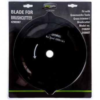 Стальной 4-х лопастной нож GREENWORKS для триммеров серий 40V 60V 80V 82V Стальной 4-х лопастной нож GREENWORKS для триммеров серий 40V 60V 80V 82V