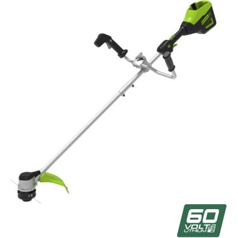 Триммер аккумуляторный бесщеточный GREENWORKS GD60BCB, 60V (40 см) с велосипедной ручкой без АКБ и ЗУ Триммер аккумуляторный бесщеточный GREENWORKS GD60BCB, 60V (40 см) с велосипедной ручкой без АКБ и ЗУ
